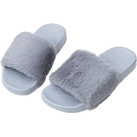CoCopeaunt Women s fur slippers open toe plush slippers indoor and outdoor flat sandals
CoCopeaunt Women s fur slippers open toe plush slippers indoor and outdoor flat sandals