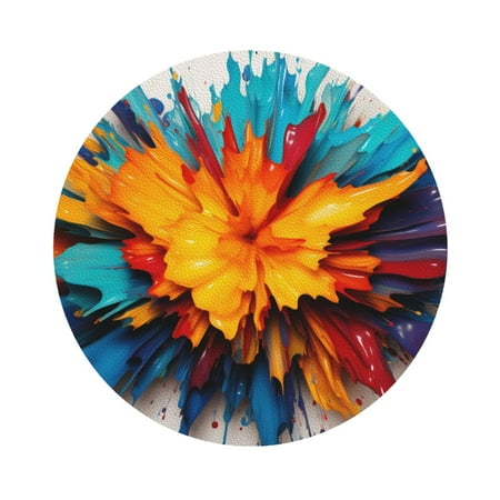 Lukts Colorful Paint Print Leather Drinks Coasters Set of 4 Suitable or Drinks Furniture Protection and Easy Clean up
Lukts Colorful Paint Print Leather Drinks Coasters Set of 4 Suitable or Drinks Furniture Protection and Easy Clean up