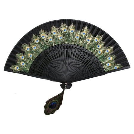 BINYOU Chinese Style Peacock Patterned Hand Fans Vintage Silky Handheld Folding Fan
BINYOU Chinese Style Peacock Patterned Hand Fans Vintage Silky Handheld Folding Fan