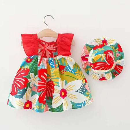 Toddler Baby Girl Summer Sundress with Sun Hat Set 2Pcs Sleeveless Flower Print Dresses Set 0-3T
Toddler Baby Girl Summer Sundress with Sun Hat Set 2Pcs Sleeveless Flower Print Dresses Set 0-3T