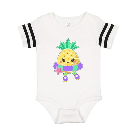 Inktastic Cute Pineapple with Floatie Gift Baby Boy or Baby Girl Bodysuit