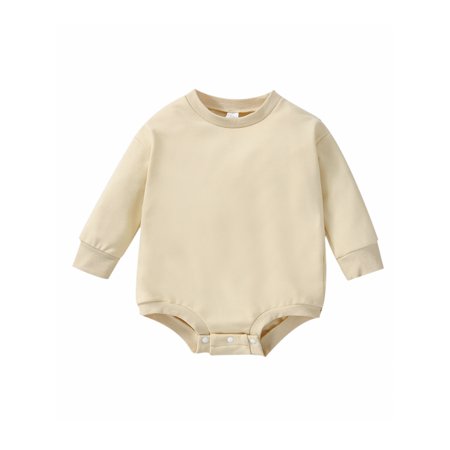 0-24M Baby Girls Boys Sweatshirts Jumpsuits Solid Long Sleeve Bodysuit Newborn Fall Winter Outfits
0-24M Baby Girls Boys Sweatshirts Jumpsuits Solid Long Sleeve Bodysuit Newborn Fall Winter Outfits
