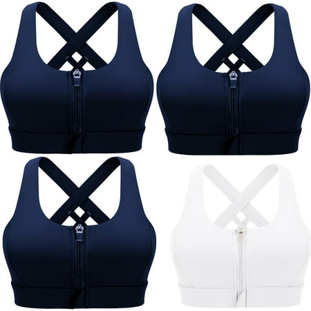 Sport Bra Zipper Front High Impact Sports Bras for Women Large Bust - Shockproof Fitness Gym Yoga Workout Running Push Up Plus Size Bra S-3XL(4-Packs)
Sport Bra Zipper Front High Impact Sports Bras for Women Large Bust - Shockproof Fitness Gym Yoga Workout Running Push Up Plus Size Bra S-3XL(4-Packs)