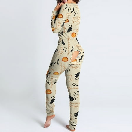 CFXNMZGR Nightgowns For Women Sleepwear For Womens Pajamas For Women Button-Down Halloween Floral Print Ctional Buttoned Flap Adults Jumpsuit
CFXNMZGR Nightgowns For Women Sleepwear For Womens Pajamas For Women Button-Down Halloween Floral Print Ctional Buttoned Flap Adults Jumpsuit