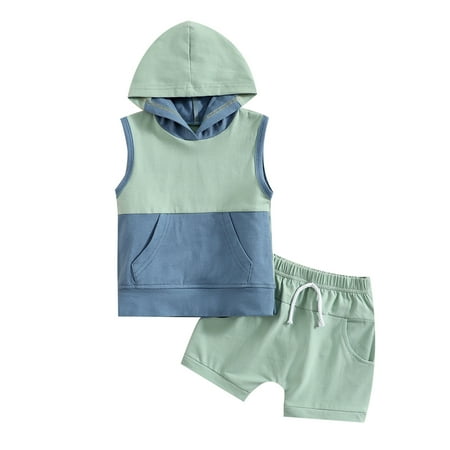Suanret Infant Baby Boys Casual 2pcs Clothes Color Patchwork Sleeveless Hooded Vest Tops+Shorts Sets Blue 12-18 Months
Suanret Infant Baby Boys Casual 2pcs Clothes Color Patchwork Sleeveless Hooded Vest Tops+Shorts Sets Blue 12-18 Months