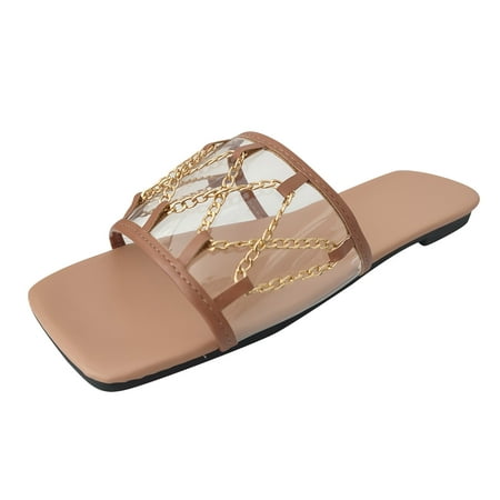 Wesracia women s shoes New Flat Bottom Chain Decorative Slippers Women s Large Sand Beach Shoes women shoes for ladies summer
Wesracia women s shoes New Flat Bottom Chain Decorative Slippers Women s Large Sand Beach Shoes women shoes for ladies summer