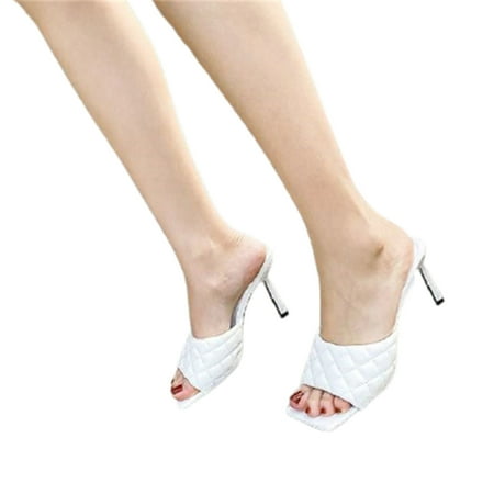 Ladies High Heels Sandals with Square Peep Toe Casual Shoes Summer Beach Supply 39 White
Ladies High Heels Sandals with Square Peep Toe Casual Shoes Summer Beach Supply 39 White