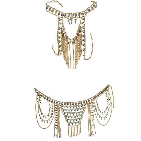 KEUSN Beach Color Matching Halter Bra Body Chain Set Body Jewelry Accessories for Women Girls
KEUSN Beach Color Matching Halter Bra Body Chain Set Body Jewelry Accessories for Women Girls