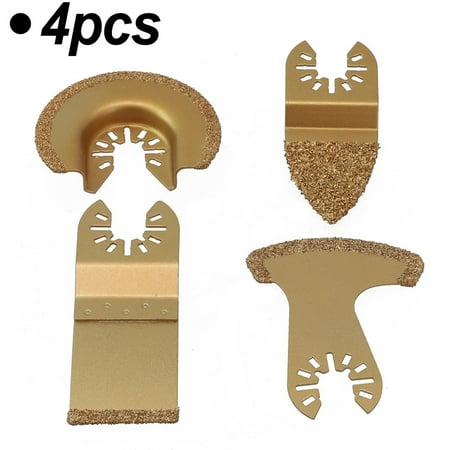 4Pcs Set Carbide Oscillating Multi Tool Segment Saw Blades Tile Grout Cutter