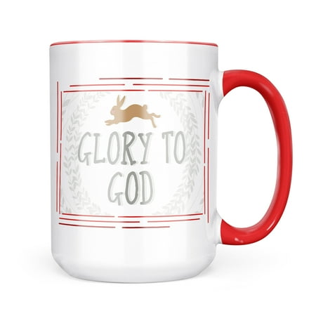 Neonblond Glory to God Easter Rabbit Mug gift for Coffee Tea lovers