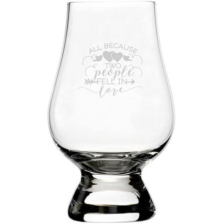 All Because 2 People Fell In love Wedding Quotes Etched 6.5oz Glencairn Whisky Glass
All Because 2 People Fell In love Wedding Quotes Etched 6.5oz Glencairn Whisky Glass