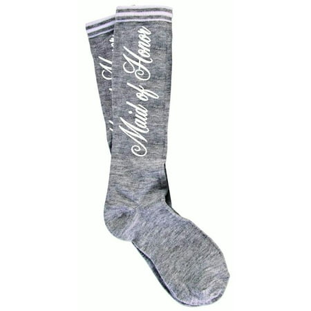 Bridesmaid Grey White Women s Adult Wedding Bridal Party Socks