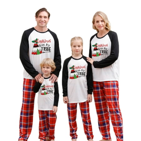 Thaisu Christmas Pajamas for Family Matching PJ s Sets Tree Print Long Sleeve Tee and Plaid Pants Loungewear
Thaisu Christmas Pajamas for Family Matching PJ s Sets Tree Print Long Sleeve Tee and Plaid Pants Loungewear
