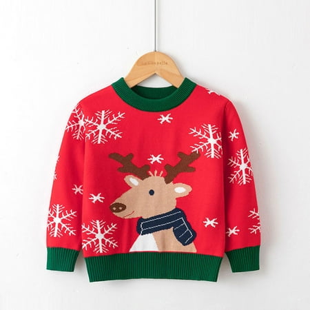 FZM Christmas Toddler Boys Girls Christmas Deer Prints Sweater Long Sleeve Warm Knitted Pullover Knitwear Xmas Tops
FZM Christmas Toddler Boys Girls Christmas Deer Prints Sweater Long Sleeve Warm Knitted Pullover Knitwear Xmas Tops