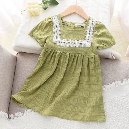 Huilaibazo Girls Dress Toddler Kids Baby Girls Solid Lace Square Neck Dress Short Sleeve A Line Ruffle Summer Sundress Princess Dresses
Huilaibazo Girls Dress Toddler Kids Baby Girls Solid Lace Square Neck Dress Short Sleeve A Line Ruffle Summer Sundress Princess Dresses