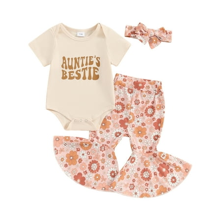 Fullvigor Baby Girl Summer Outfits Short Sleeve Romper Daisy Floral Print Flared Pants Brown 3-6 Months
Fullvigor Baby Girl Summer Outfits Short Sleeve Romper Daisy Floral Print Flared Pants Brown 3-6 Months