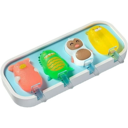 YOWELL 4 Grids Cartoon Silicone Ice Cream Mold Home Diy Fruit Silicone Children s Homemade Popsicle Mold (Blue)
YOWELL 4 Grids Cartoon Silicone Ice Cream Mold Home Diy Fruit Silicone Children s Homemade Popsicle Mold (Blue)
