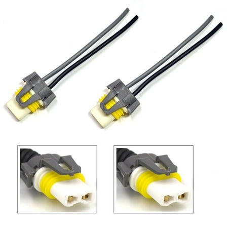 Wire Pigtail Female Ceramic 9006 Hb4 Two Harness Head Light Bulb Plug Replace