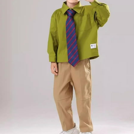 Awdenio Children s Set Comfortable Long Sleeved Tie Top Set Children Top And Pants Two-piece Set Solid Color Boy Shirt Set Long Sleeve Round-Neck Blouses Shirts Sets
Awdenio Children s Set Comfortable Long Sleeved Tie Top Set Children Top And Pants Two-piece Set Solid Color Boy Shirt Set Long Sleeve Round-Neck Blouses Shirts Sets