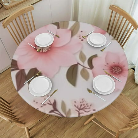 Round Fitted Table Cloth Pink Cherry Elastic Tablecloth for Round Tables Japanese Flower Floral Waterproof Table
Round Fitted Table Cloth Pink Cherry Elastic Tablecloth for Round Tables Japanese Flower Floral Waterproof Table