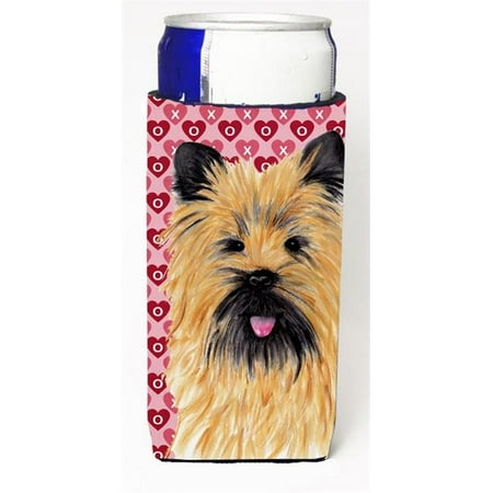 Cairn Terrier Hearts Love and Valentines Day Portrait Michelob Ultra bottle sleeve for Slim Can