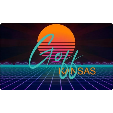 Goff Kansas 4 X 2.25-Inch Fridge Magnet Retro Neon Design