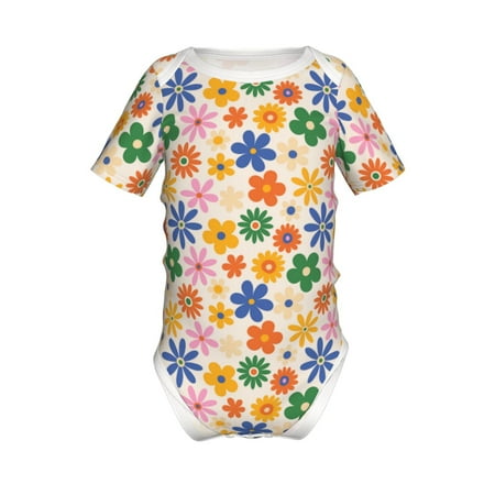 Lukts Groovy Daisy Flowers Print Baby Short Sleeve Romper Onesie for Newborn Baby Boys and Girls-12 Months
Lukts Groovy Daisy Flowers Print Baby Short Sleeve Romper Onesie for Newborn Baby Boys and Girls-12 Months