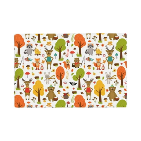 Placemats Set Of 4 / 6 Forest Animals Placemats For Dining Table Indoor/Outdoors Heat Resistant Washable Placemats 18 X 12
Placemats Set Of 4 / 6 Forest Animals Placemats For Dining Table Indoor/Outdoors Heat Resistant Washable Placemats 18 X 12