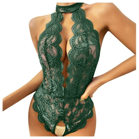 RPVATI Women Sexy Lace Floral Lingerie One Piece Bodysuit Plus Size Hollow Out Halter Teddy Body Doll
RPVATI Women Sexy Lace Floral Lingerie One Piece Bodysuit Plus Size Hollow Out Halter Teddy Body Doll