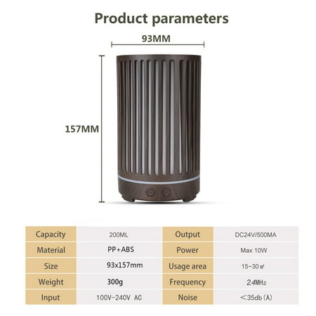 Cool Mist Humidifiers Wood Grain Aroma Diffuser 200ml Colorful Night Light Atomizing Humidifier
Cool Mist Humidifiers Wood Grain Aroma Diffuser 200ml Colorful Night Light Atomizing Humidifier