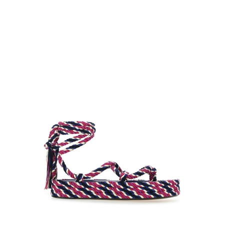 ISABEL MARANT ETOILE WOMAN Multicolor Cotton Erol Thong Sandals