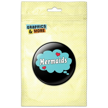 Dreaming of Mermaids Blue Refrigerator Button Magnet