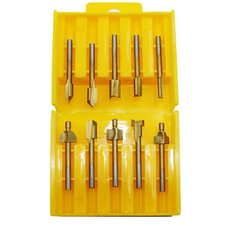 10pcs Woodworking Cutter Kit Steel Woodworking Milling Cutter Set Portable Milling Cutter Set with Storage Box for Wood Glass Repair Furniture
10pcs Woodworking Cutter Kit Steel Woodworking Milling Cutter Set Portable Milling Cutter Set with Storage Box for Wood Glass Repair Furniture