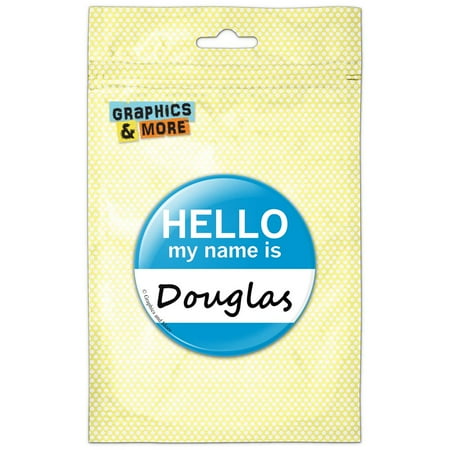Douglas Hello My Name Is Refrigerator Button Magnet