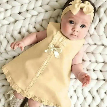 Newborn Baby Girls Princess Party Birthday Dresses Summer Bow Sleeveless Lace Dress+Headband
Newborn Baby Girls Princess Party Birthday Dresses Summer Bow Sleeveless Lace Dress+Headband