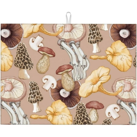 Wild Mushrooms Dish Drying Mat For Kitchen Counter Large Absorbent Dish Drainer Super Absorbent Microfiber Dish Drying Pad 18x24 Inch
Wild Mushrooms Dish Drying Mat For Kitchen Counter Large Absorbent Dish Drainer Super Absorbent Microfiber Dish Drying Pad 18x24 Inch