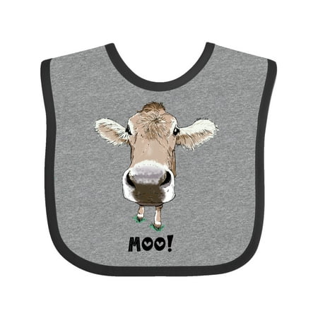 Inktastic Moo!Cow! Gift Baby Boy or Baby Girl Bib