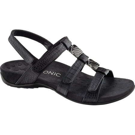Women s Vionic Amber Sandal Black Crocodile 6 M