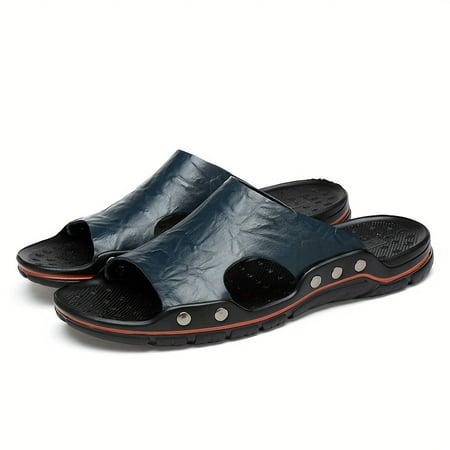 PLUS SIZE Men‘s Fashion Slides With Split Leather Uppers Casual Non Slip Open Toe Slides For Indoor Outdoor Walking Men‘s Beach Slides For Spring And Summer
PLUS SIZE Men‘s Fashion Slides With Split Leather Uppers Casual Non Slip Open Toe Slides For Indoor Outdoor Walking Men‘s Beach Slides For Spring And Summer