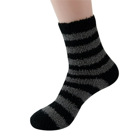 Qazqa Winter Stripe Coral Warm Socks Home Socks Sleeping Stockings Striped Socks