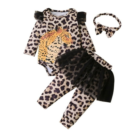 TAIAOJING Toddler Baby Girl Clothes Set Leopard Print Romper Tops+Pantskirt +Hairband Outfits For Girl 18-24 Months
TAIAOJING Toddler Baby Girl Clothes Set Leopard Print Romper Tops+Pantskirt +Hairband Outfits For Girl 18-24 Months