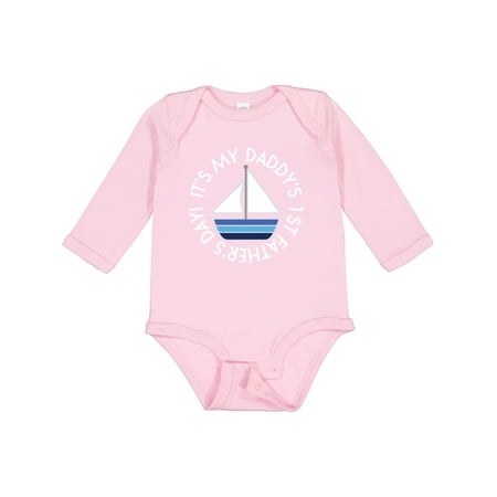 Inktastic First Fathers Day Baby Outfit Gift Baby Boy or Baby Girl Long Sleeve Bodysuit