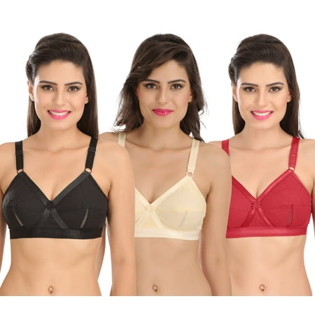 Ossirrio Women Everyday Comfort Full Cup Bra Non Wired Plus Size Cotton Bra Pack of 3
Ossirrio Women Everyday Comfort Full Cup Bra Non Wired Plus Size Cotton Bra Pack of 3