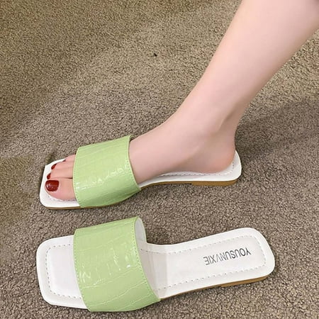 loopsun Summer Sandals for Womens Womens Sandals Clearance Womens Summer Fashion Solid Color Slippers Square Head Flat Multicolour Casual Slippers
loopsun Summer Sandals for Womens Womens Sandals Clearance Womens Summer Fashion Solid Color Slippers Square Head Flat Multicolour Casual Slippers