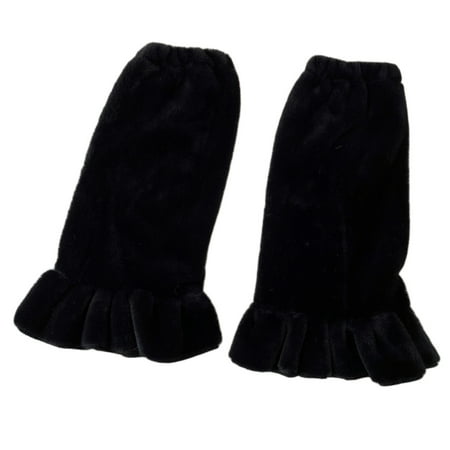 Women Winter Plush Leg Warmers Lolita Fluffy Warm Ruffled Hem Foot Cover Socks