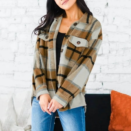 WOXINDA Women Fashion Outwear Plaid Print Long Sleeve Lapel Button Jacket Trench Coat Outerwear for Women Corset Back Winter Coat
WOXINDA Women Fashion Outwear Plaid Print Long Sleeve Lapel Button Jacket Trench Coat Outerwear for Women Corset Back Winter Coat