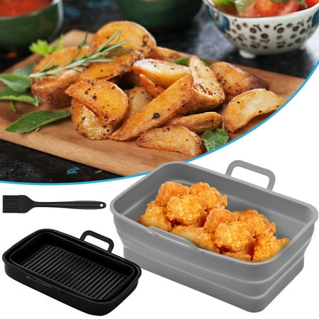 Jokapy 2Pcs Air Fryer Silicone Pot Collapsible Air Fryer Liner Basket for Ninja Dual Air Fryer
Jokapy 2Pcs Air Fryer Silicone Pot Collapsible Air Fryer Liner Basket for Ninja Dual Air Fryer