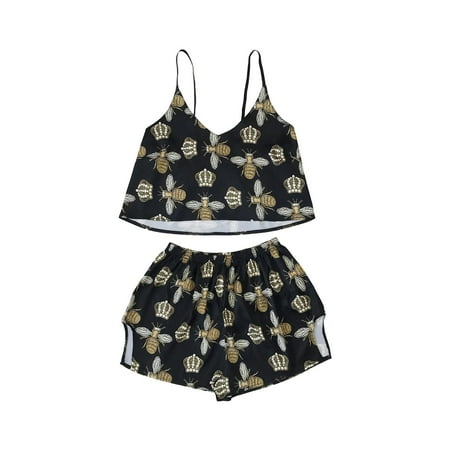 Soft Summer Pajamas For Women Suspender Vest Shorts Two Piece Set Ice Silk Cartoon Pattern Printed Home Clothes Nightgowns For Women Soft Cotton
Soft Summer Pajamas For Women Suspender Vest Shorts Two Piece Set Ice Silk Cartoon Pattern Printed Home Clothes Nightgowns For Women Soft Cotton