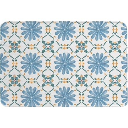 Retro Floral Tiles Pattern Welcome Mat Front Door Mat Non-Slip Absorbent Indoor Door Mats Durable Backing Low-Profile Floor Doormat for Entryway Patio Porch 20x32 Inch
Retro Floral Tiles Pattern Welcome Mat Front Door Mat Non-Slip Absorbent Indoor Door Mats Durable Backing Low-Profile Floor Doormat for Entryway Patio Porch 20x32 Inch