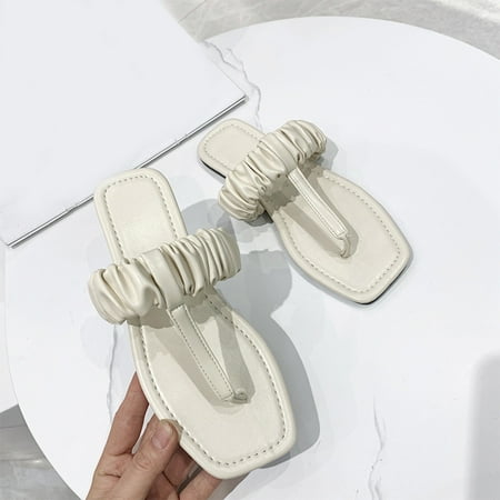 NECHOLOGY House Sandals for Women Comfortable Solid Color Toe Wrinkled Fashion Womens Shoes Sandals Platform Wedge Beige 8
NECHOLOGY House Sandals for Women Comfortable Solid Color Toe Wrinkled Fashion Womens Shoes Sandals Platform Wedge Beige 8